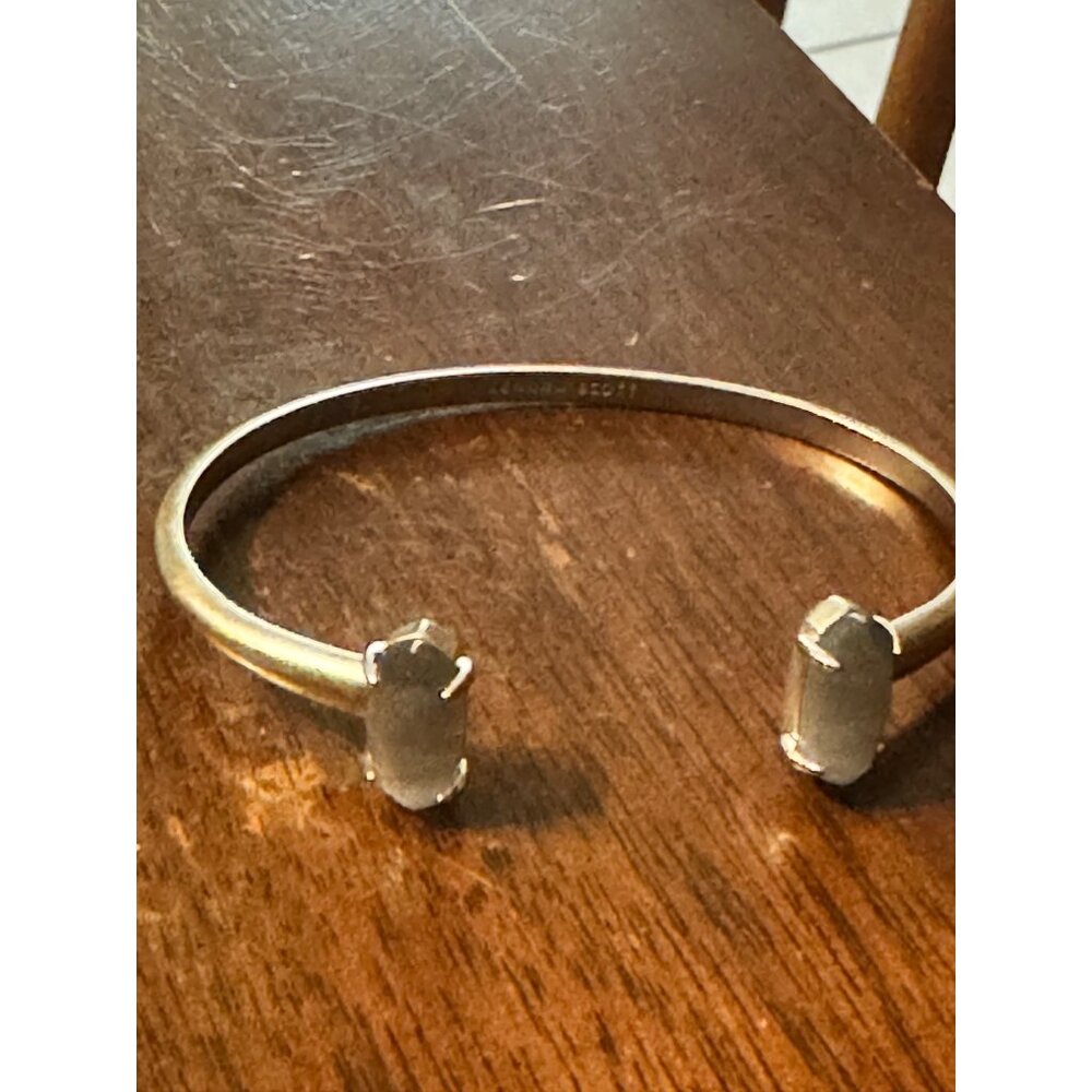 Kendra Scott Silver Cuff Bracelet With Blue Gemstones - Picture 10 of 11